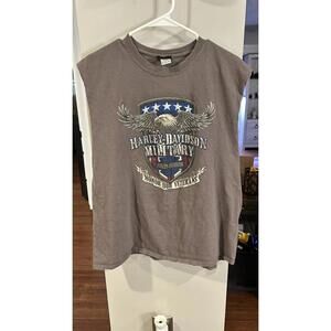 Harley-Davidson Military Eagle Graphic Sleeveless T-Shirt XL